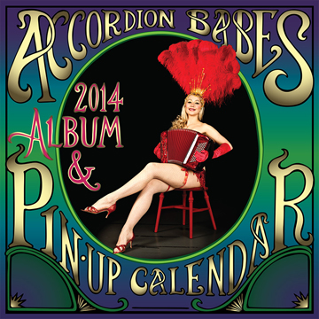 the 2014 accordion babes calendar cover